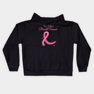 Let's Defeat Breast Cancer Kids Hoodie